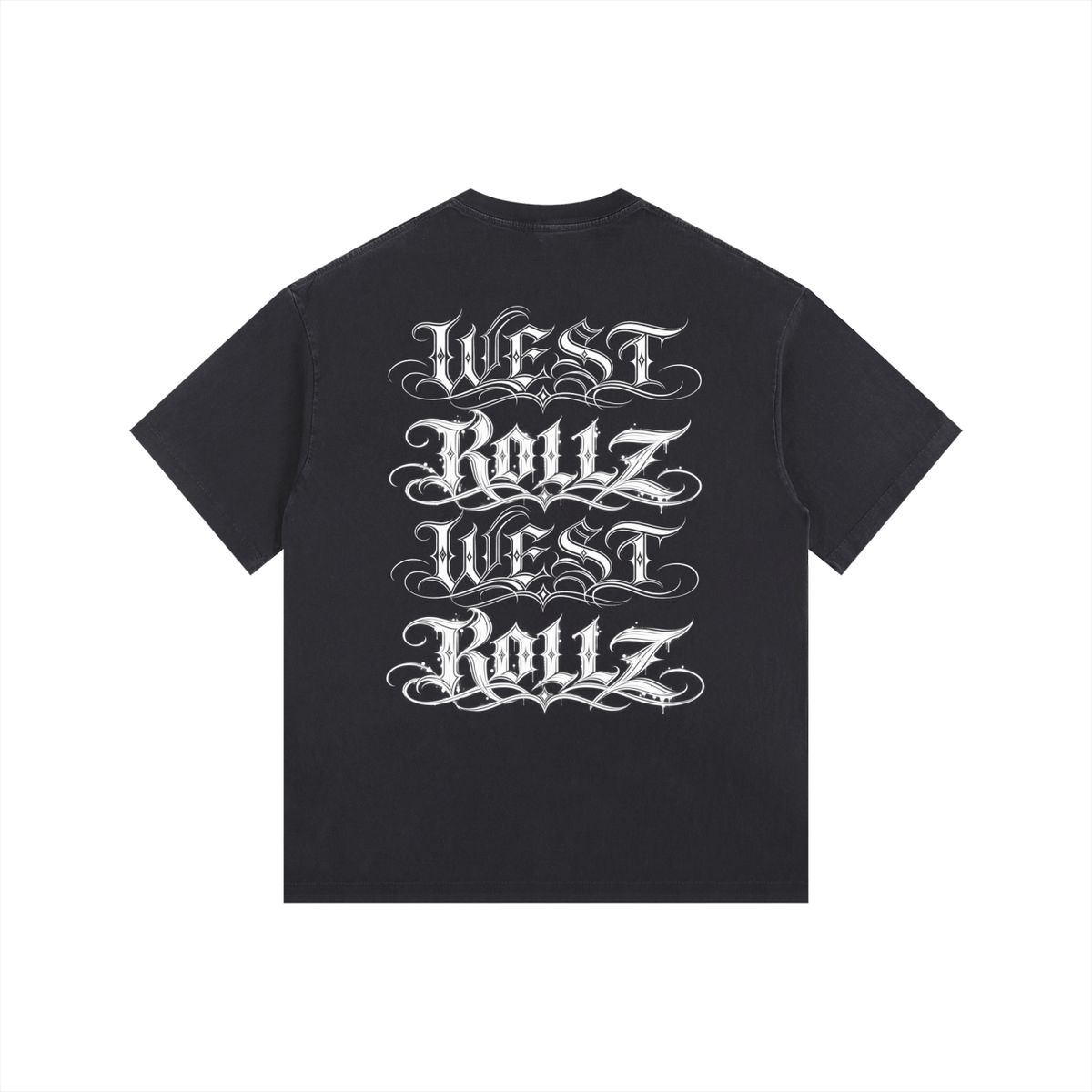 WEST ROLLZ X TATTOO WR X Vintage Washed Oversized Cotton T-Shirt