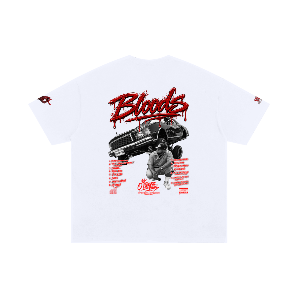 WEST ROLLZ x BLOODS PT.2 x O’JEEZZ MERCH T-SHIRT