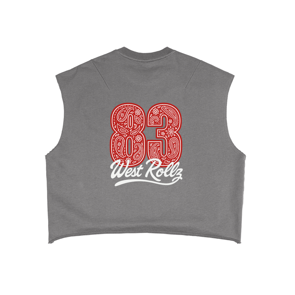 WEST ROLLZ X French Terry Boxy Tank Top T-SHIRT