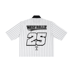 WEST ROLLZ X THE WARRIORS /  Unisex Striped Full-Zip Baseball JERSEY