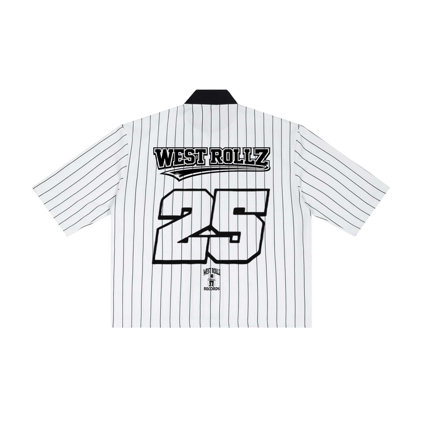 WEST ROLLZ X THE WARRIORS /  Unisex Striped Full-Zip Baseball JERSEY