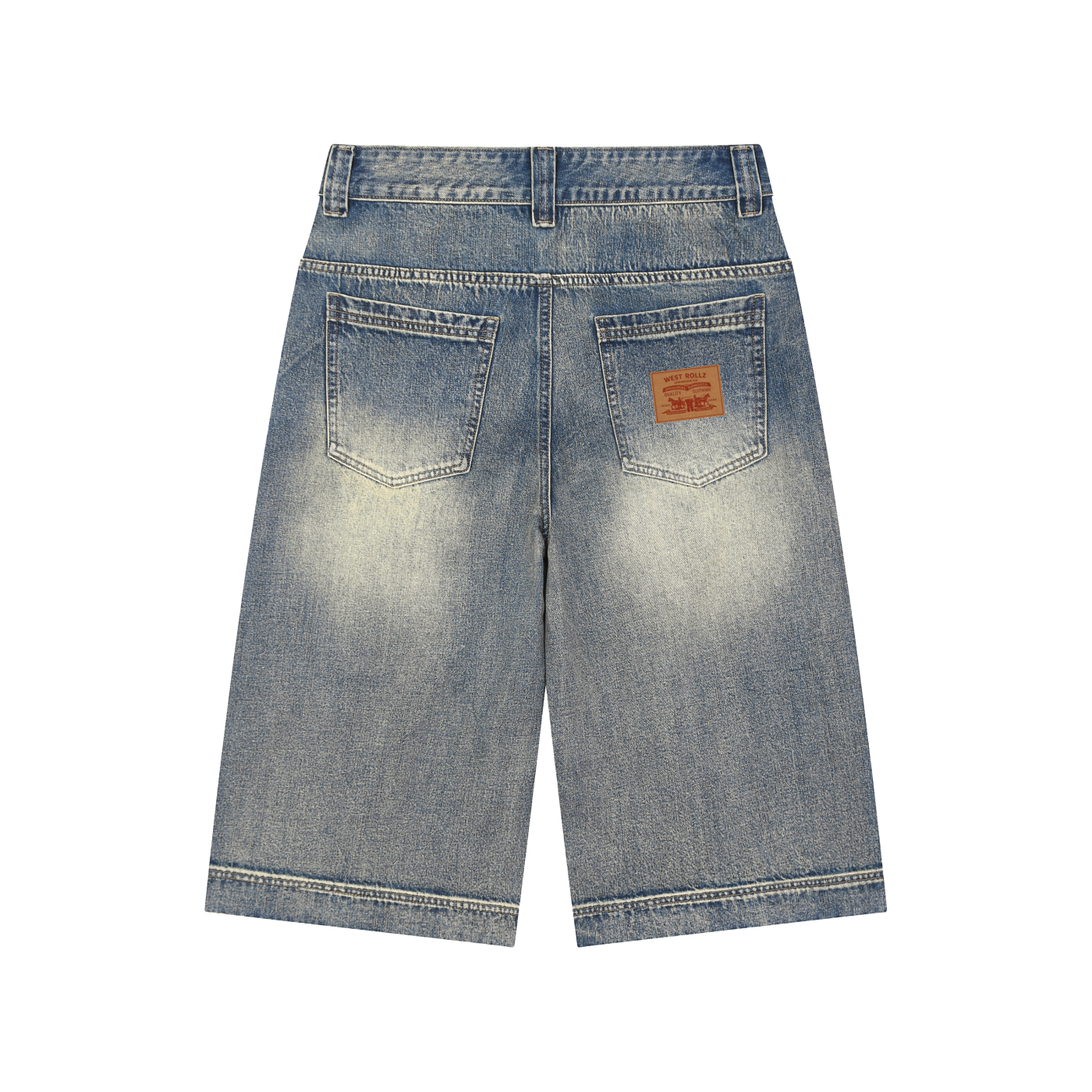 WEST ROLLZ X ROLLZ STRAUSZ X Vintage Wash Baggy X WR DENIM JEANS  SHORT
