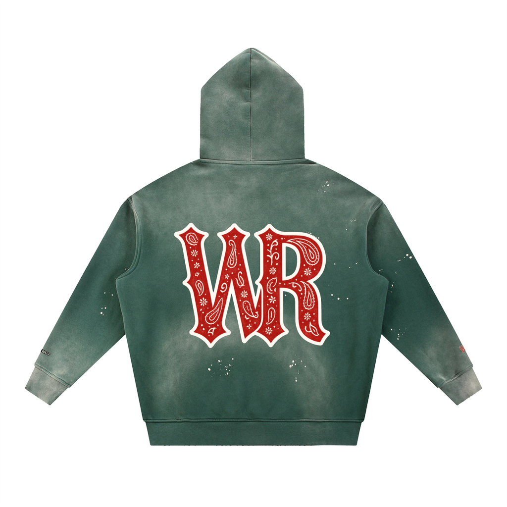 WEST ROLLZ X L’ORIGINAL WR X Vintage Washed Frayed Fleece Hoodie