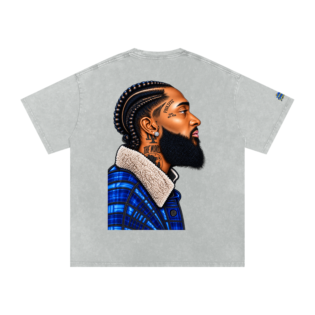 Snow Washed Oversized Cotton T-Shirt