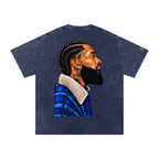 Snow Washed Oversized Cotton T-Shirt