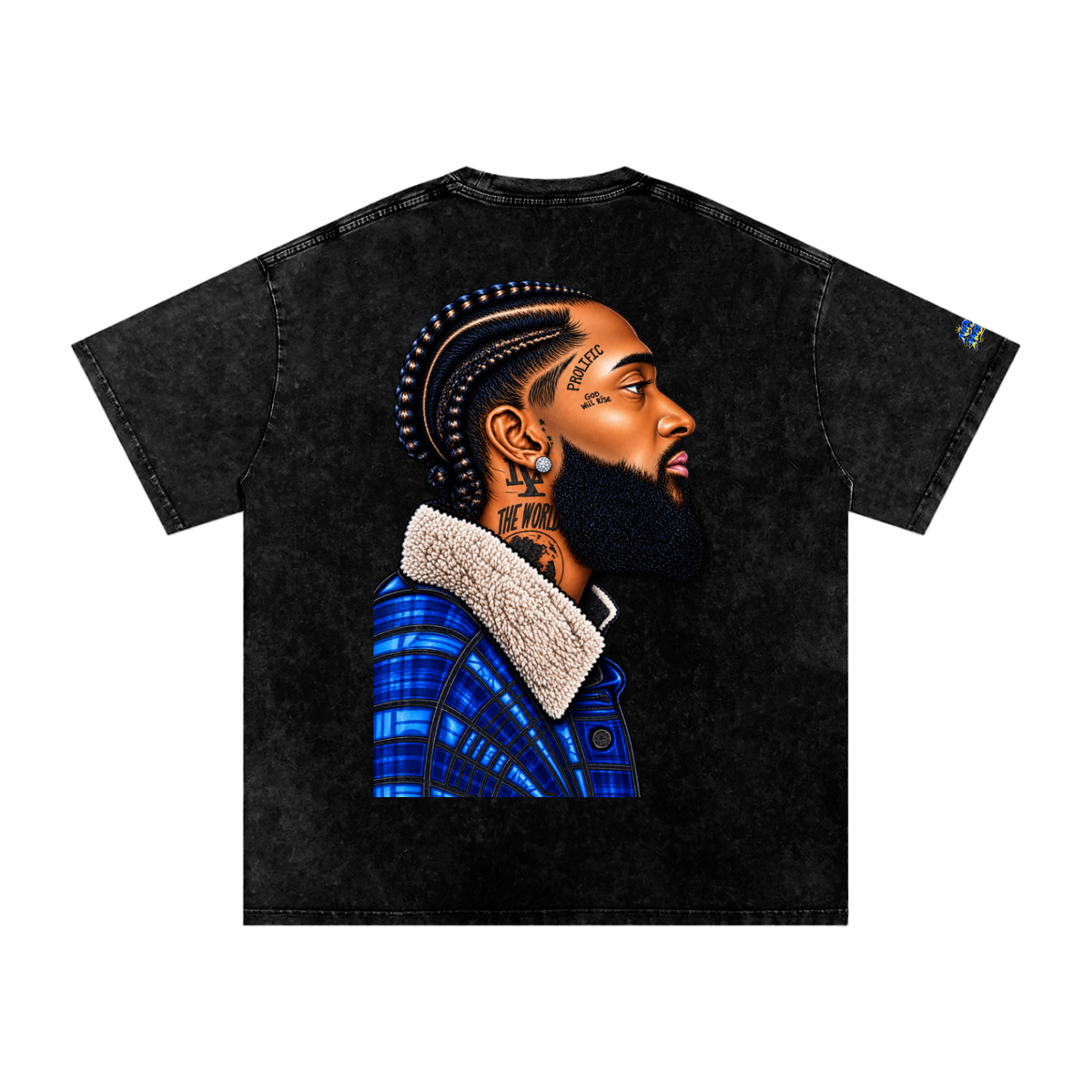 Snow Washed Oversized Cotton T-Shirt