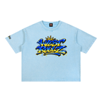WEST ROLLZ X MÉMORIAL IDOLE X Mineral Wash Boxy Cotton T-Shirt
