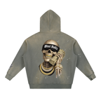 WEST ROLLZ X Vintage Washed Frayed Fleece Hoodie