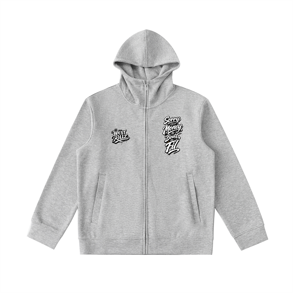WEST ROLLZ X Essential Heavyweight High Neck  Zip-Up Hoodie