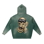 WEST ROLLZ X Vintage Washed Frayed Fleece Hoodie