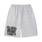 WEST ROLLZ X TATTOO WR X Unisex Loose Raw Edge Shorts
