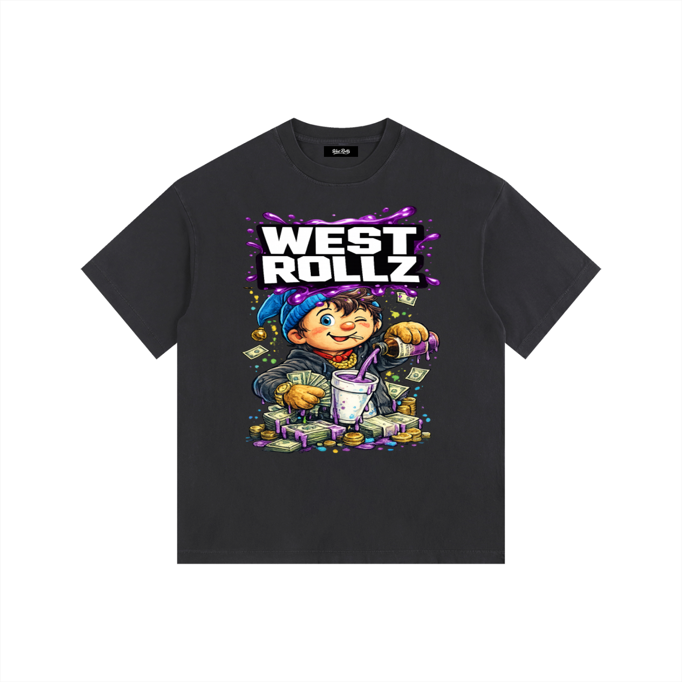 WEST ROLLZ X JAMAIS SANS MON SYRUP & MA DOUBLE CUP T-SHIRT