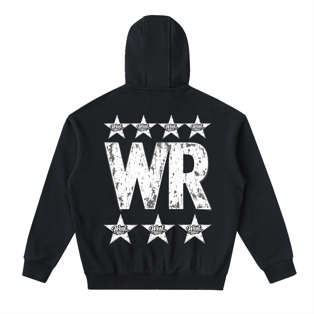 WEST ROLLZ X Hollywood gang X Drop-Shoulder Zip Up Hoodie