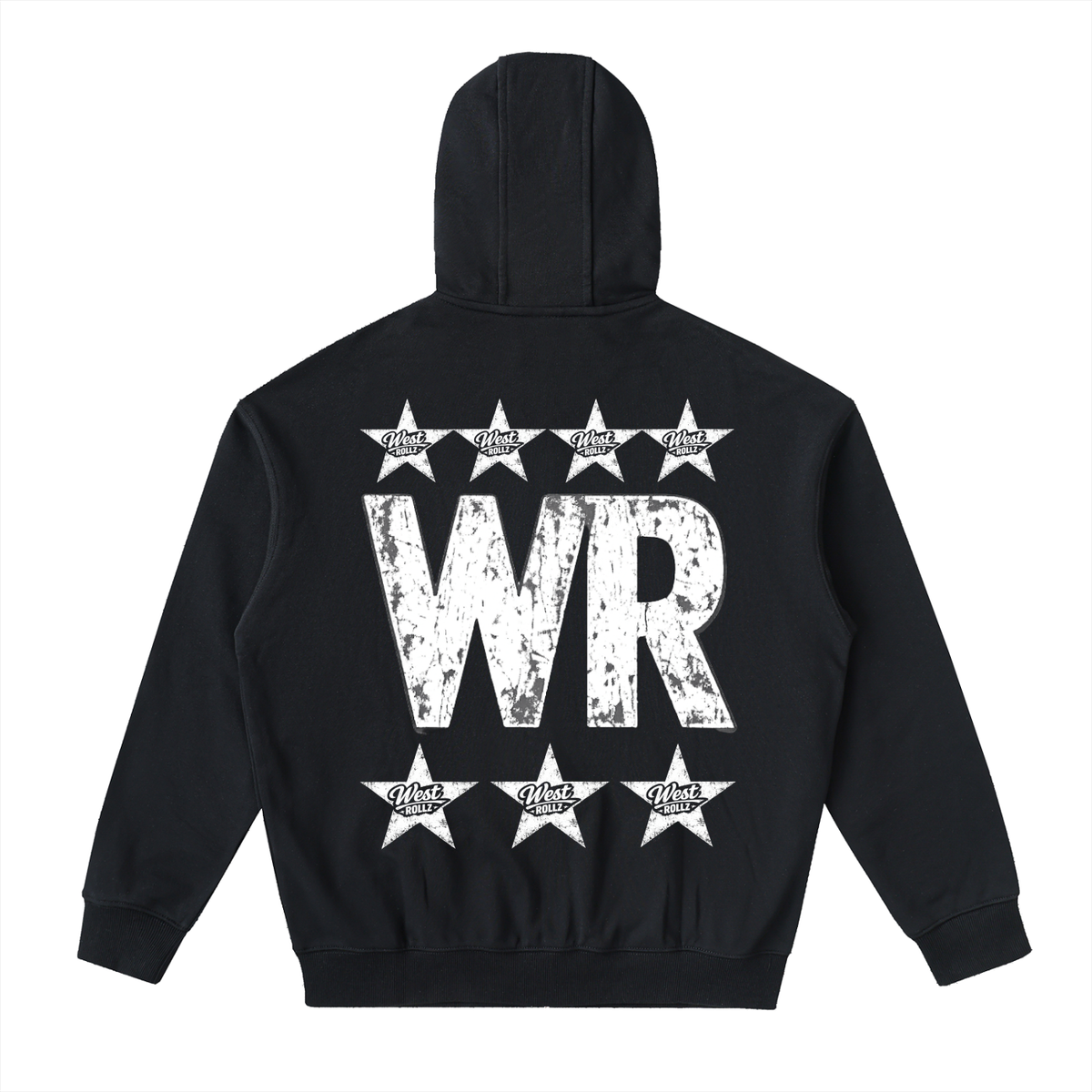 WEST ROLLZ X Hollywood gang X Drop-Shoulder Zip Up Hoodie