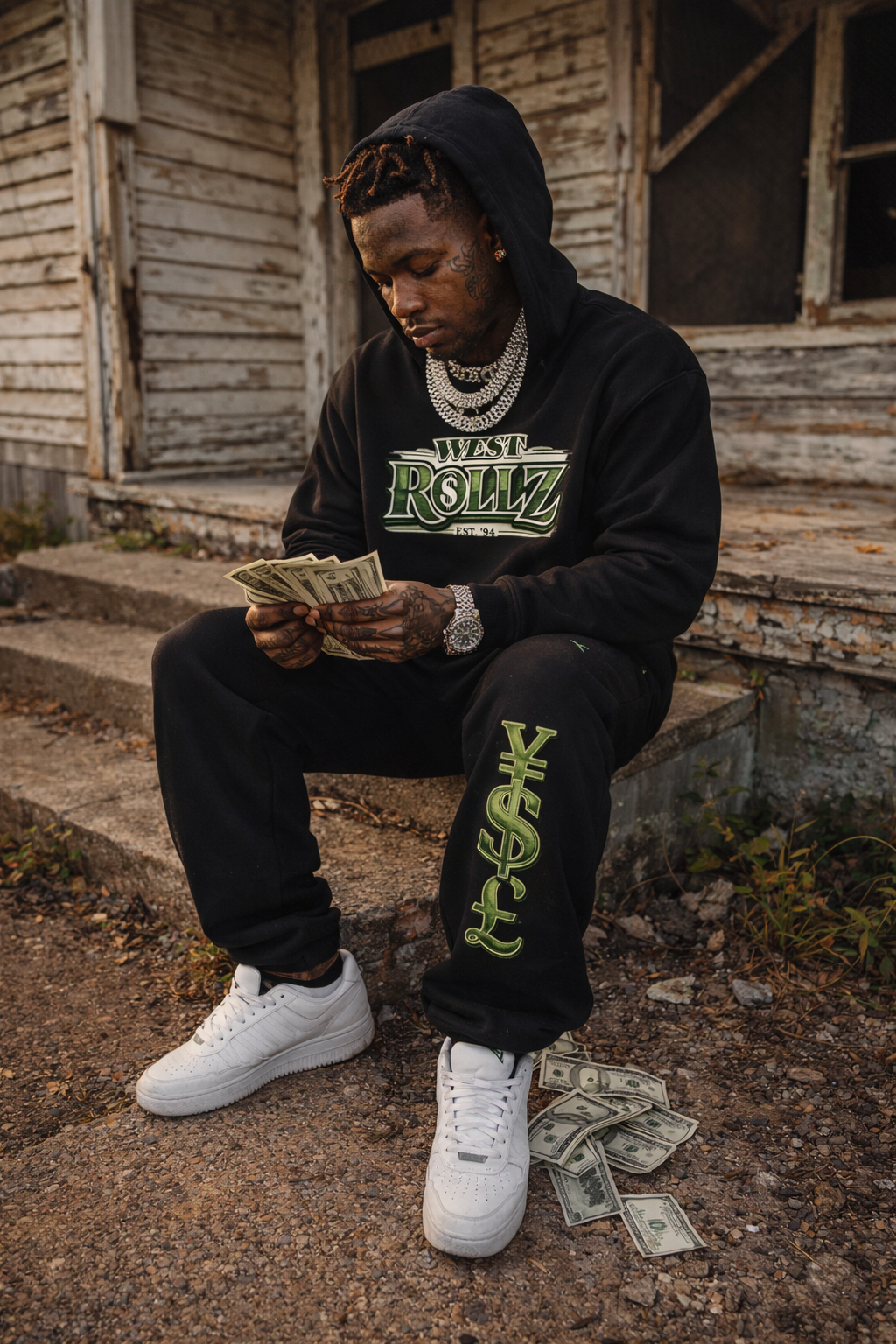 WEST ROLLZ X MONEY MAKER Straight-Leg PANTS