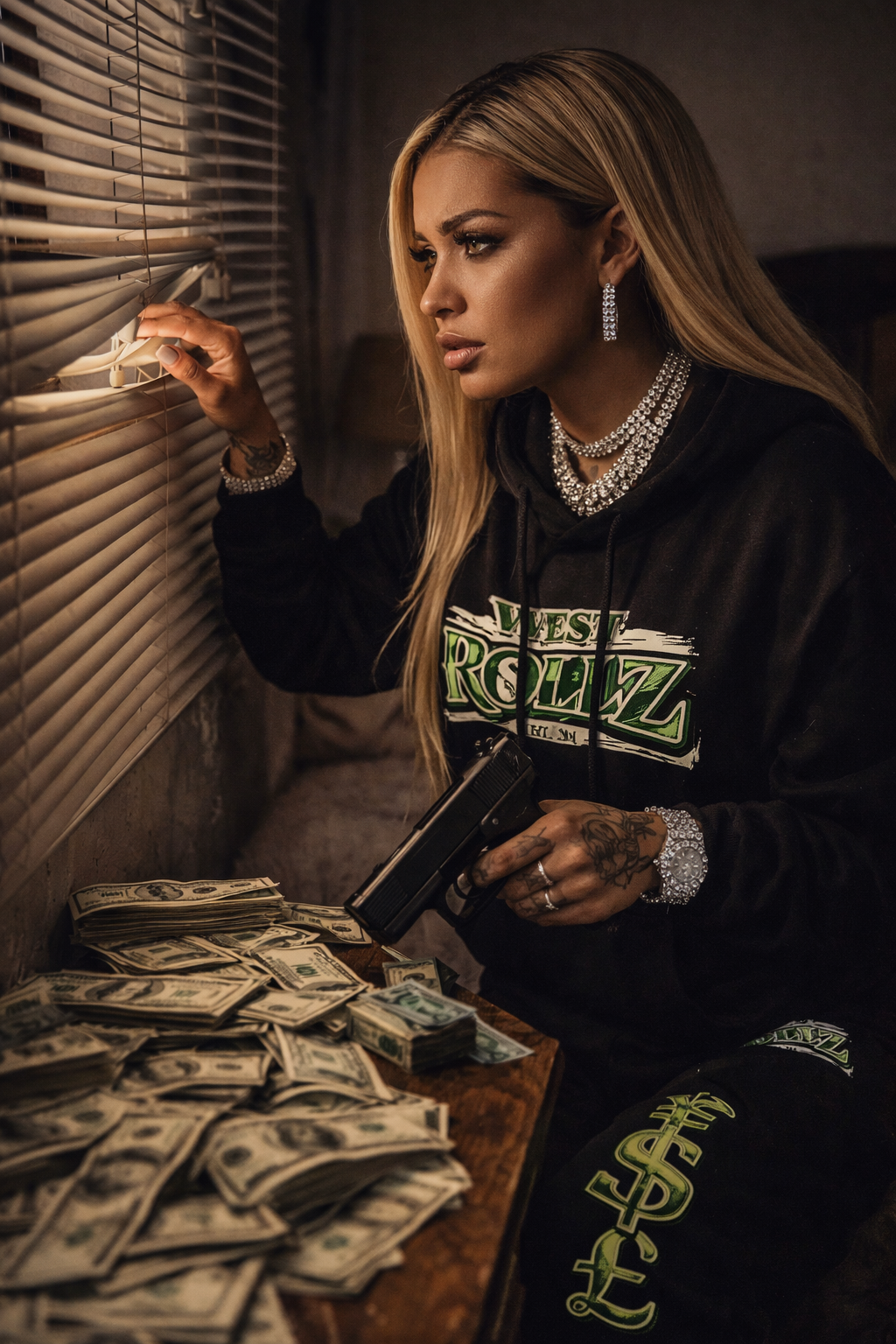 WEST ROLLZ X MONEY MAKER Straight-Leg PANTS