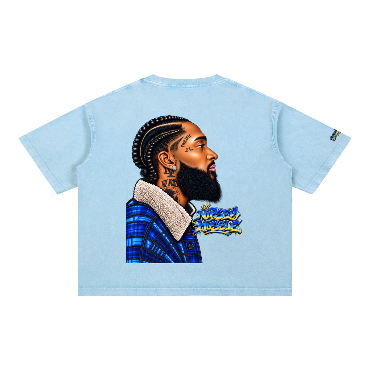 WEST ROLLZ X MÉMORIAL IDOLE X Mineral Wash Boxy Cotton T-Shirt