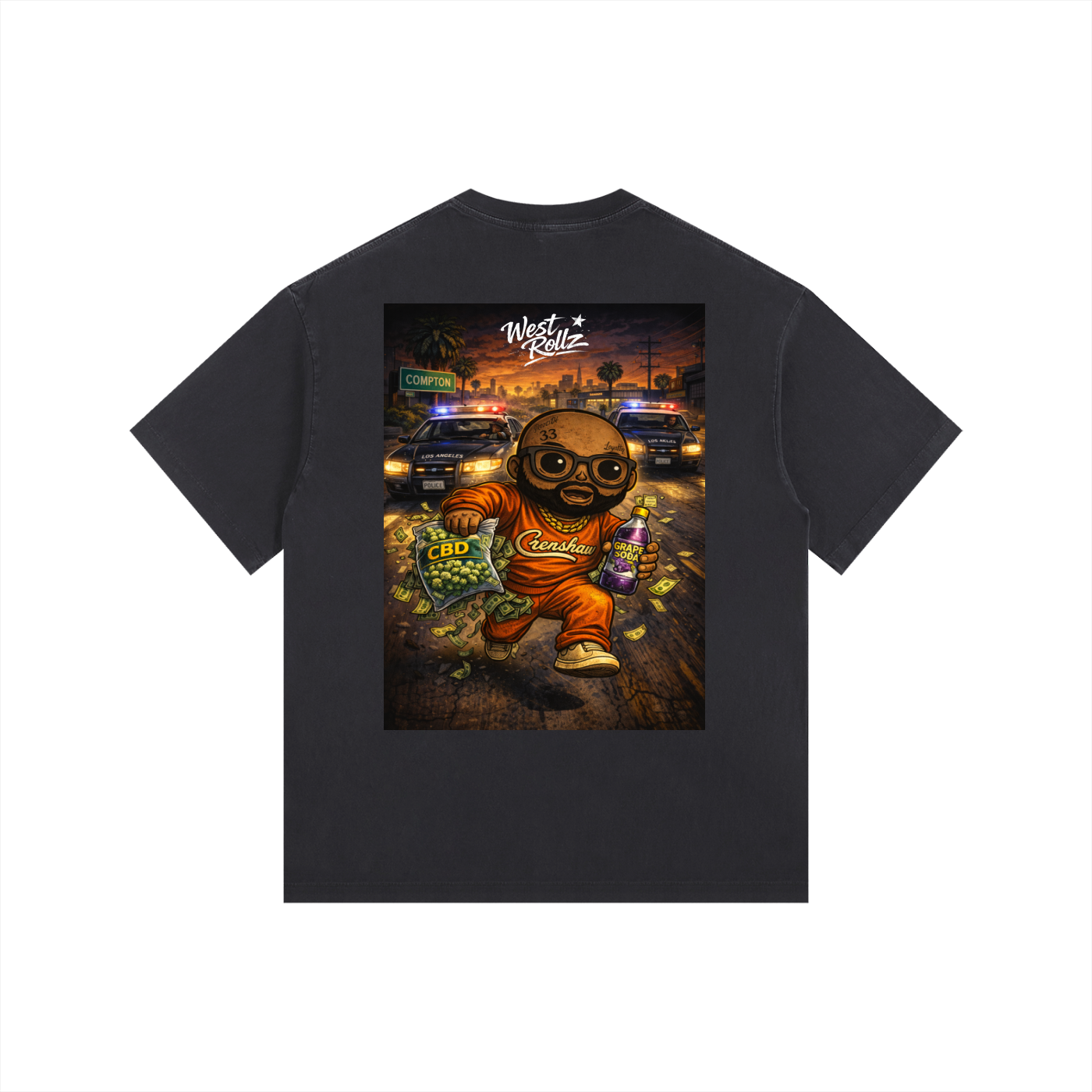 WEST ROLLZ X JAMAIS SANS MON SYRUP & MA DOUBLE CUP T-SHIRT