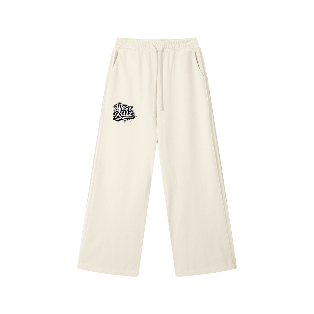 WEST ROLLZ X Contrast Tape Straight-Leg Sweat PANTS