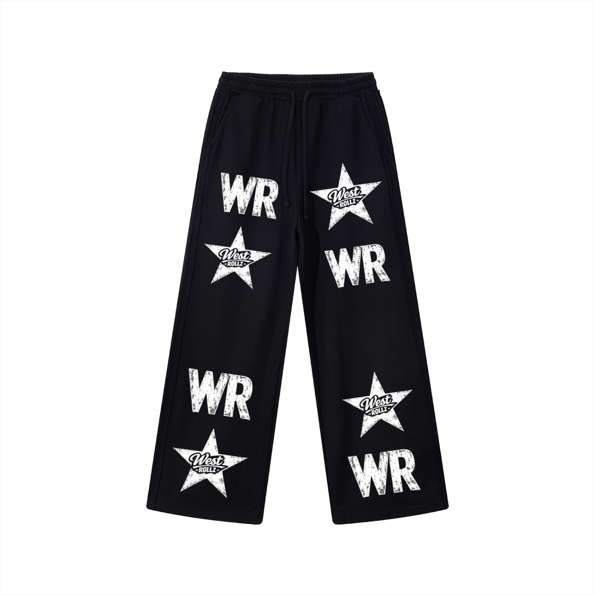 WEST ROLLZ X Contrast Tape Straight-Leg Sweatpants PANTS
