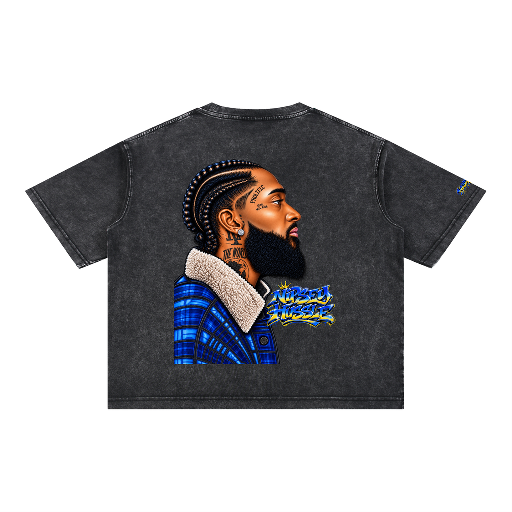 WEST ROLLZ X MÉMORIAL IDOLE X Mineral Wash Boxy Cotton T-Shirt
