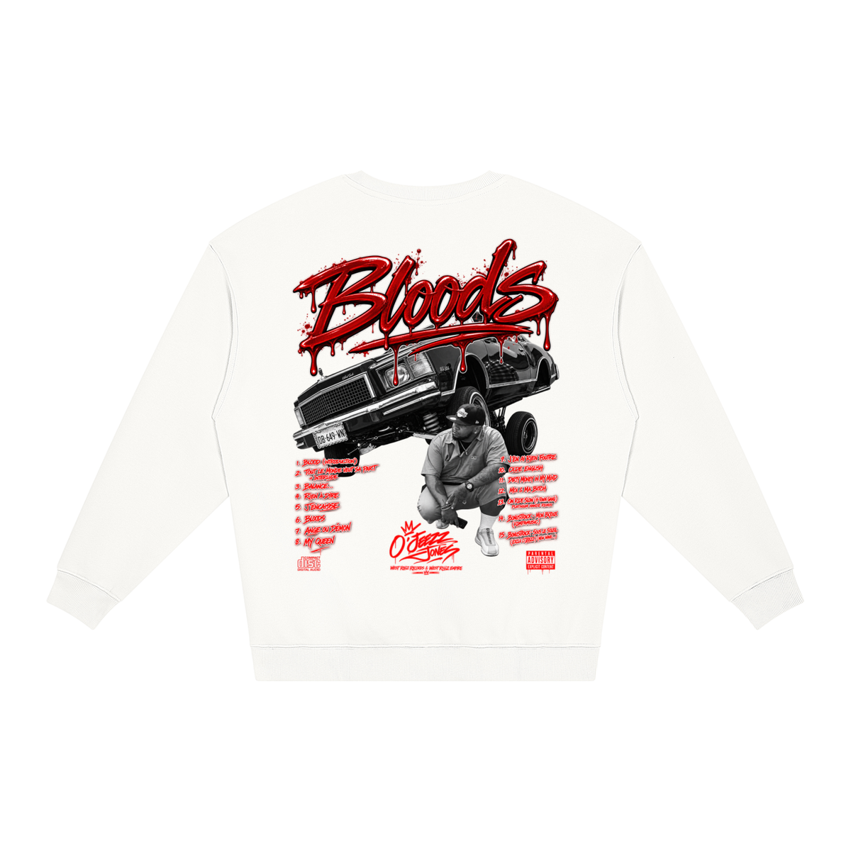 WEST ROLLZ x BLOODS PART.2 x O’JEEZZ MERCH HOODIE