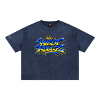 WEST ROLLZ X MÉMORIAL IDOLE X Mineral Wash Boxy Cotton T-Shirt