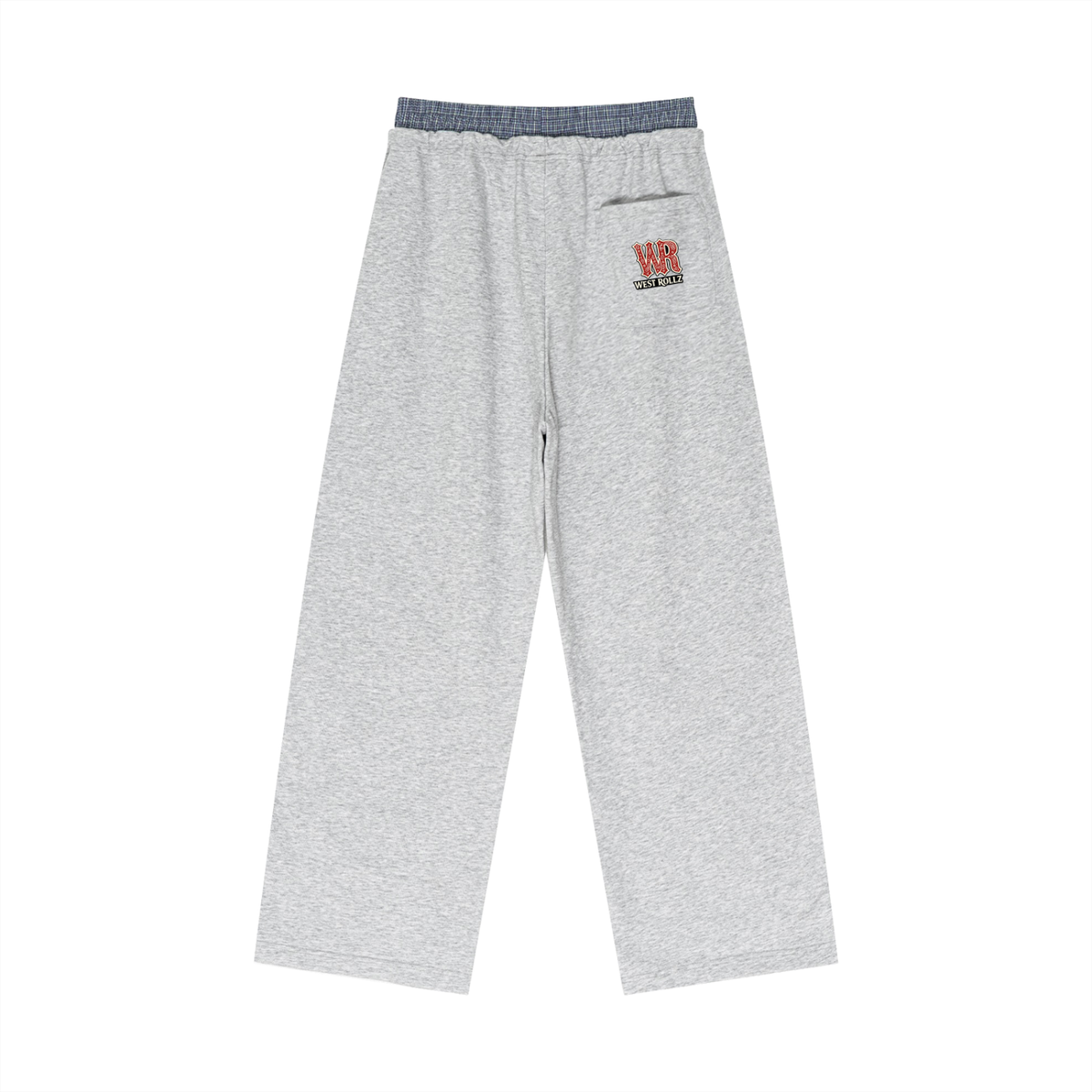WEST ROLLZ X Plaid Contrast Waist PANTS