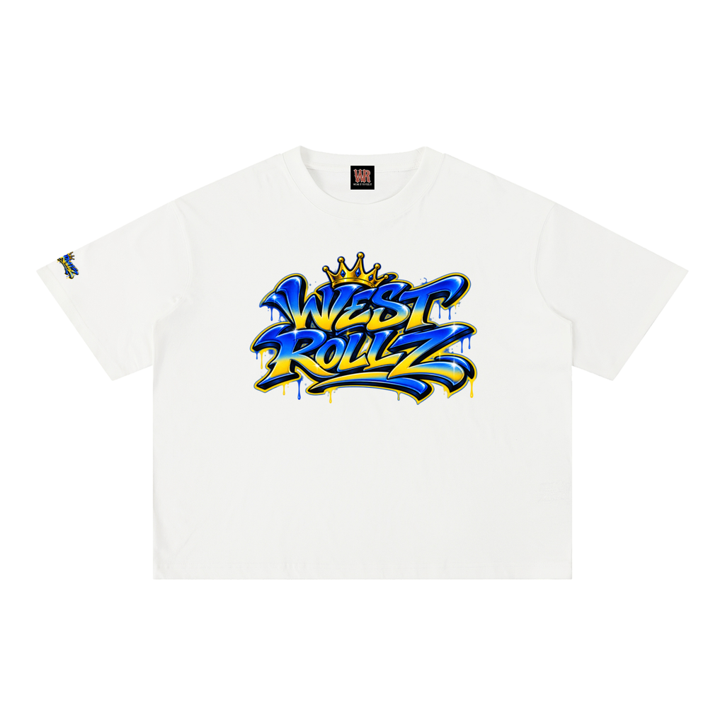 WEST ROLLZ X MÉMORIAL IDOLE X Mineral Wash Boxy Cotton T-Shirt