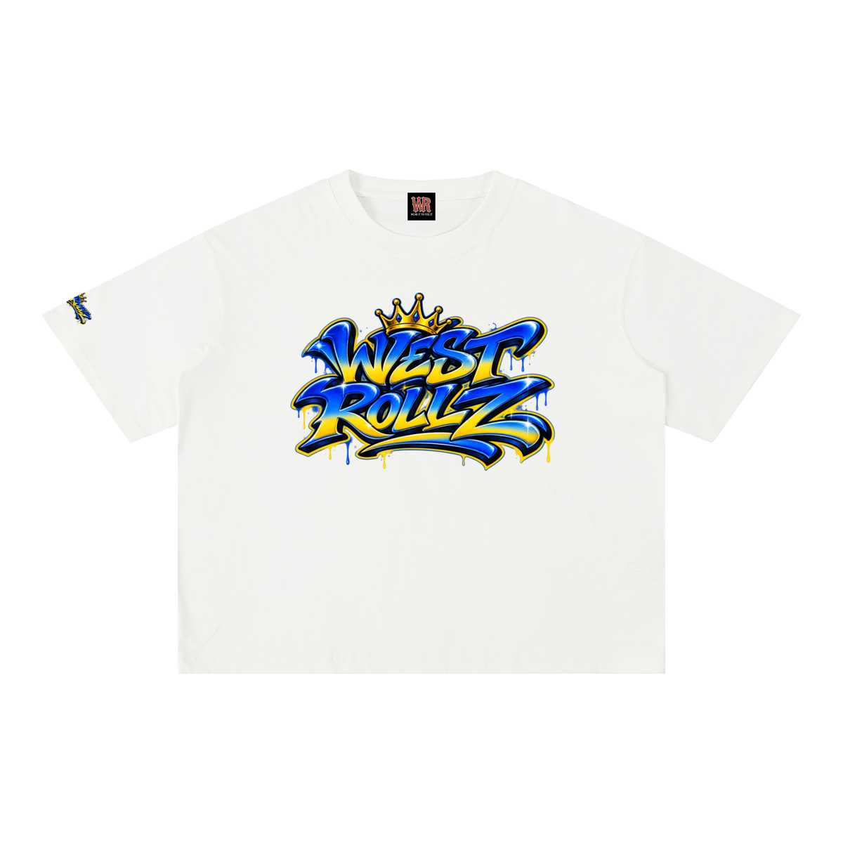 WEST ROLLZ X MÉMORIAL IDOLE X Mineral Wash Boxy Cotton T-Shirt