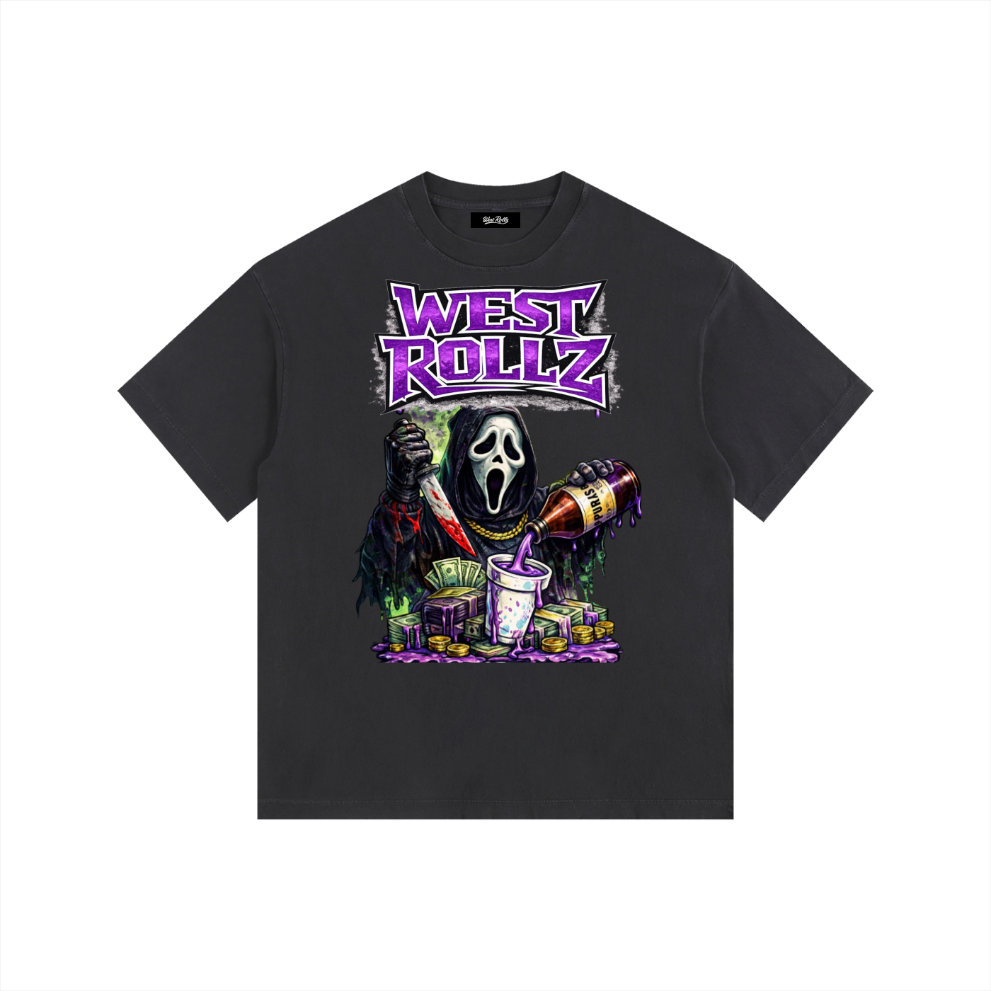 WEST ROLLZ X JAMAIS SANS MON SYRUP & MA DOUBLE CUP T-SHIRT
