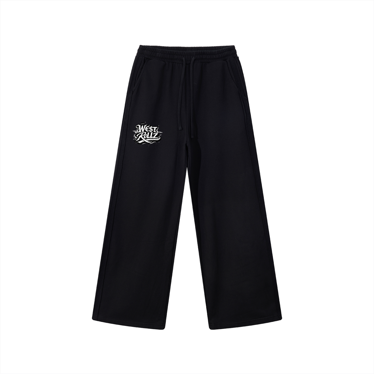 WEST ROLLZ X Contrast Tape Straight-Leg Sweat PANTS