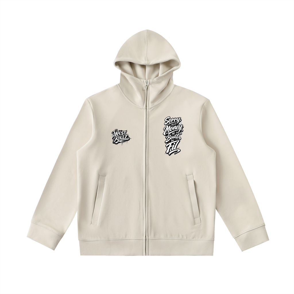 WEST ROLLZ X Essential Heavyweight High Neck  Zip-Up Hoodie