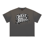 WEST ROLLZ X Sun Fade Raw Edge T-SHIRT