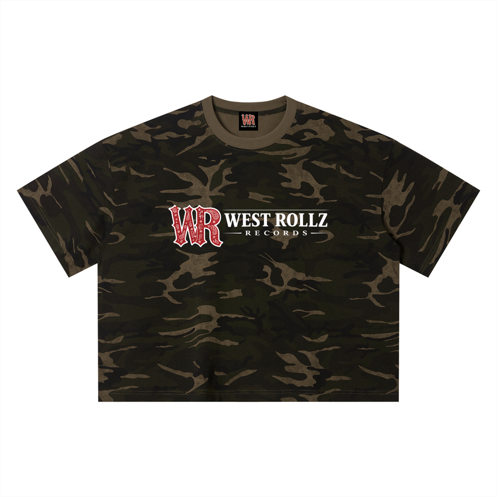 WEST ROLLZ X WEST ROLLZ RECORDS X Camo Boxy T-SHIRT