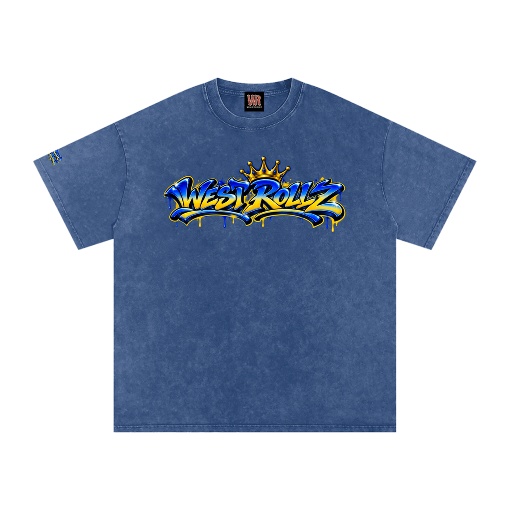 Snow Washed Oversized Cotton T-Shirt