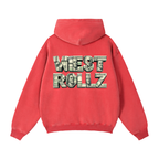 WEST ROLLZ X MONEY MAKER X Zip-Through Boxy Fleece Hoodie