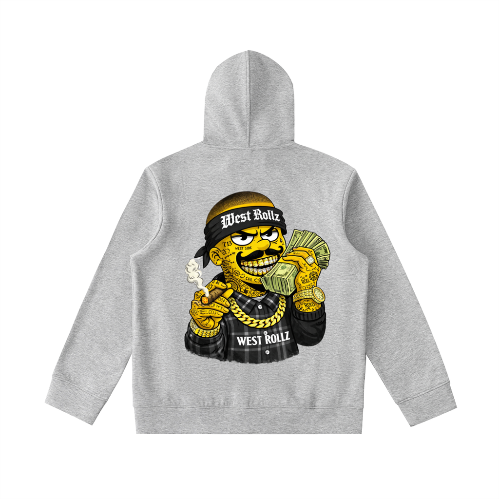WEST ROLLZ X Essential Heavyweight High Neck  Zip-Up Hoodie