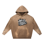 WEST ROLLZ X Vintage Washed Frayed Fleece Hoodie