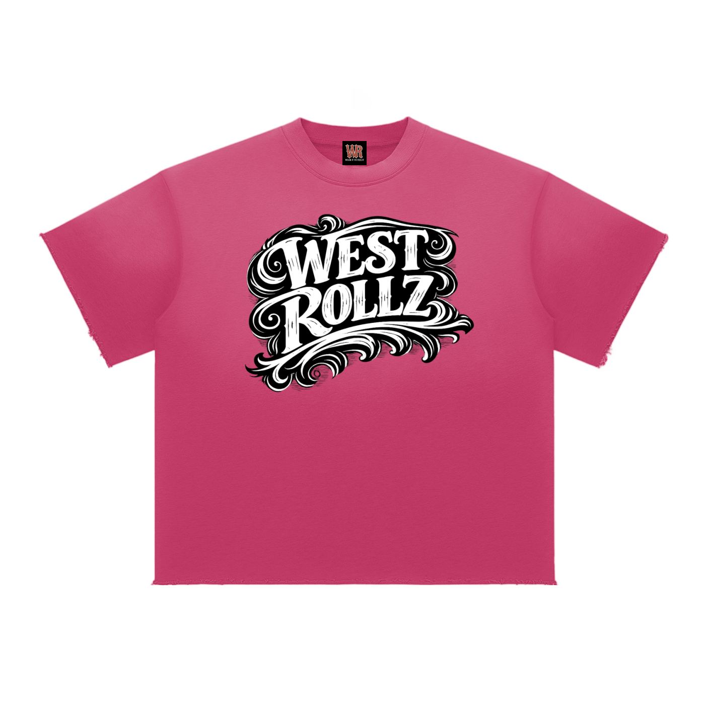WEST ROLLZ X Sun Fade Raw Edge T-SHIRT
