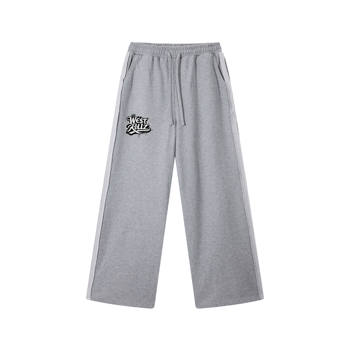 WEST ROLLZ X Contrast Tape Straight-Leg Sweat PANTS